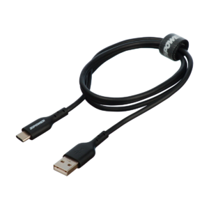 Кабель USB Type-A Type-C, 3 A быстрая зарядка, 1 м, передача данных 480 Мбит/с, черный, ZiPOWER
