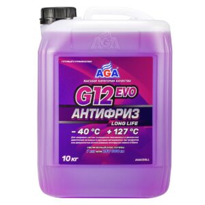 Антифриз AGA G12evo LONG LIFE, фиолетовый (10 кг.)
