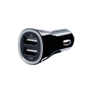 USB зарядное устройство с двумя портами, 2 USB 5 В/3,1 A, 16 Вт, 6 см, черный, ZiPOWER