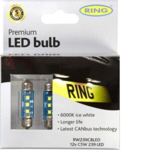 Лампа диодная 12v 4LED 11 X 38mm Blue (блистер 2 шт)