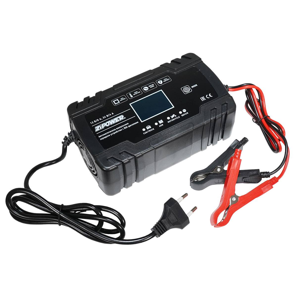 Цифровое импульсное зарядное устройство, 8А. ZiPOWER