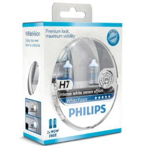 Лампа PHILIPS White Vision H7 12V + W5W - 2шт. (Комплект - 2 шт.)