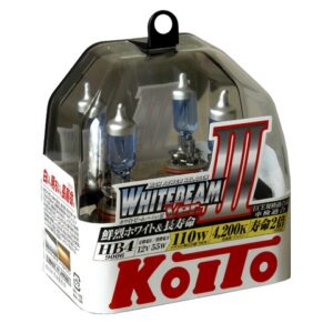 Лампы автомобильные KOITO Whitebeam 9006 (HB4) 12V 55W (110W) 4200K (комплект 2 шт.)