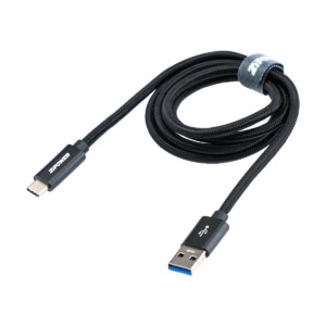 Кабель USB 3.1 Type-A Type-C, 3 A быстрая зарядка, 1 м, передача данных 10 Гб/с, черный, ZiPOWER